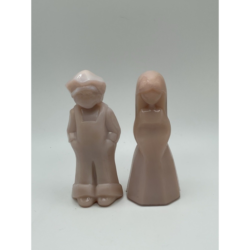 Mosser Glass Hunter Josh & Jenny Doll Figurine Heirloom Pink VTG 1981